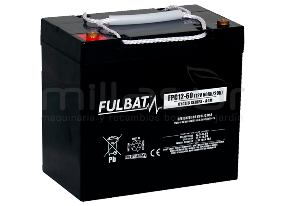BATERIA CICLICA AGM FPC12-60 12V 60 Ah. (L 229 x A 138 x H 230 ...